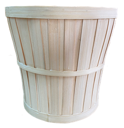10" Slatwood White Pot Cover (holds a 8"+ pot)