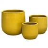 S/3  Aries Pots - Sunshine Yellow