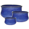 S/3 Low Venus Pots - Falling Blue