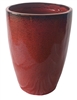Single Extra Large Tall Tubular Pot - Tropical Red