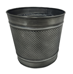 Decorative Round Metal Pot with Liner