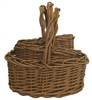 S/3 Oval Acacia Vine Baskets w/ Handles & Liners