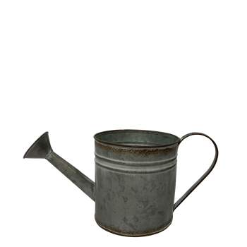 13" Rustic Tin Watering Can with Handle and Liner