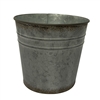 7" Rustic Round Metal Pot with Liner - Holds a 6.5" Pot