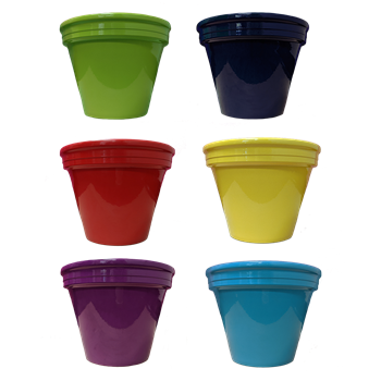 12" Powder Coated Standard Pot w/ Hole (Click to View Colors & Pricing)