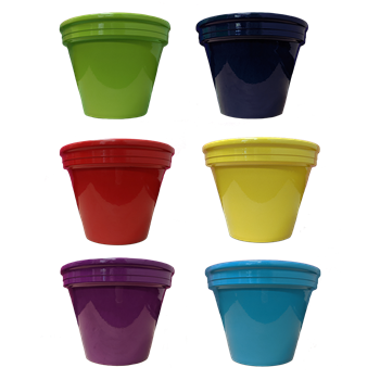 7.75" Powder Coated Standard Pot w/ Hole (Click to View Colors & Pricing)