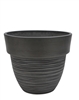 12" Wren Eco Friendly Pot w/Drain Plug, Charcoal, 5 per case, holds an 8"+