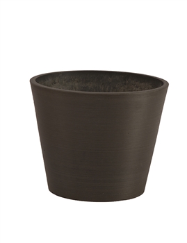 12.25" Sumi Eco Friendly Pot w/Drain Plug, Charcoal, 5 case, holds a 10" pot