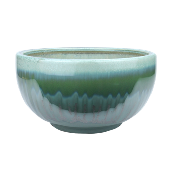 10" Ceramic Low Bowl - Fusion Green (2 Per Case)