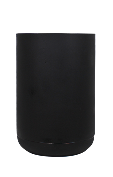 Tall Cylinder w/ Saucer - Black