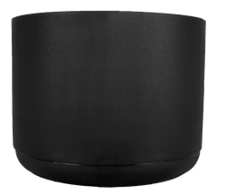 Cylinder Planter w/ Saucer - Black
