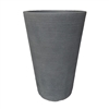 Tall Round Linea Pot - Charcoal