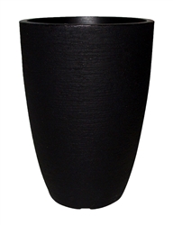 Tall Round Modern Pot - Black