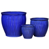 S/3 Basslet Pots - Falling Blue