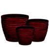 S/3 Brickwork Pots - Red