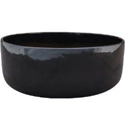 12" Aries Glazed Color Bowl - Black