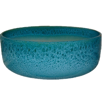 12" Aries Glazed Color Bowl - Aqua Green