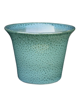 7" Glazed Spanish Pot - Aqua Green