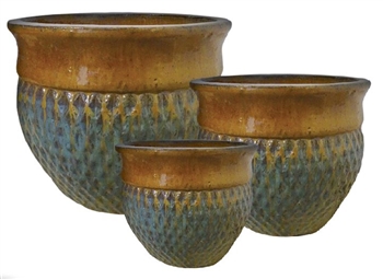 S/3 Morocco Pots - Antique Jade