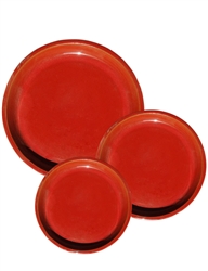 Glazed Saucer - Love Red