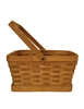 "B" Size Rectangular Woodchip Basket w/ Handle & Liner