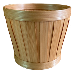 7" Slatwood Natural Pot Cover (holds a 6.5" pot)