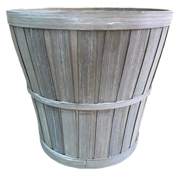 10" Slatwood Gray Pot Cover (holds a 8"+ pot)