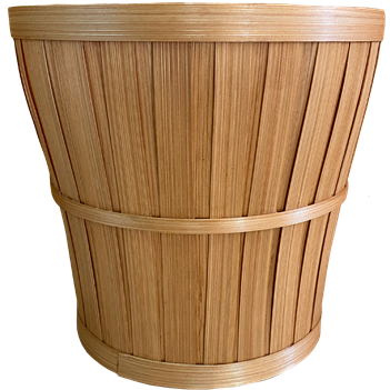12" Slatwood Natural Pot Cover (holds a 10"+ pot)