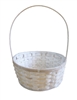 Bamboo Whitewash Basket w/ Handle & Liner (Click for Sizes and Pricing)