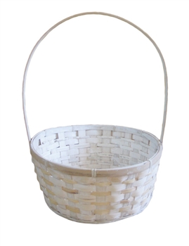 Bamboo Whitewash Basket w/ Handle & Liner (Click for Sizes and Pricing)
